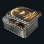 Goldener Buddha meditiert unter einem Himmelslicht Puzzle<br><div class="desc">Eine ruhige,  goldene Buddha-Statue befindet sich in meditativer Pose und strahlt Ruhe aus.</div>