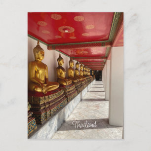 Goldener Buddha mit pho thailand Postkarte