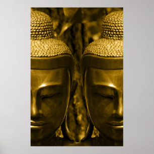 Goldener Buddha-Plakat-Druck Poster