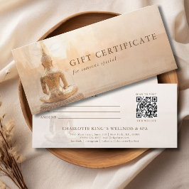 Goldener Buddha – Salon QR Code Geschenkgutschein
