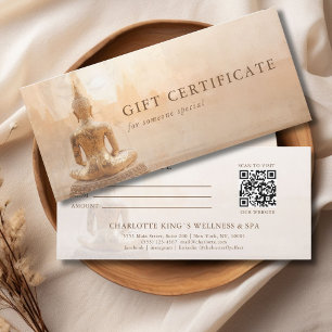 Goldener Buddha – Salon QR Code Geschenkgutschein