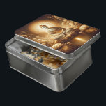 Goldener Buddha sitzt inmitten ruhiger Lotusblüten Puzzle<br><div class="desc">Ein ruhiger Buddha befindet sich auf einem Lotusgelände,  umgeben von leuchtenden Blume und einem strahlenden Halo. Der Rahmen strahlt Frieden und spirituelle Harmonie aus und lädt zum Nachdenken und zur Achtsamkeit ein.</div>