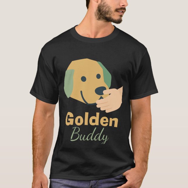 Goldener Buddy Hund T-Shirt (Vorderseite)