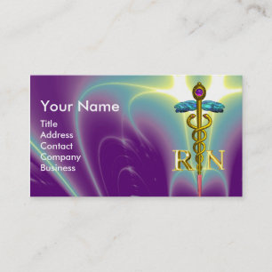 GOLDENER CADUCEUS REGISTRIERTE PFLEGESCHWESTER SYM VISITENKARTE
