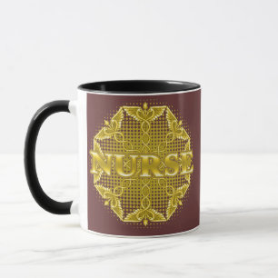 Goldener Caduceus-Star-Krankenschwester Tasse