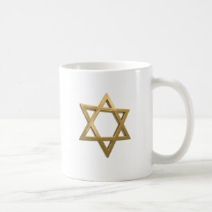 goldener Chanukka-Davidstern Kaffeetasse