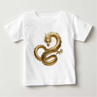 Goldener chinesischer Drache Kunst | Mythisches Fa Baby T-shirt