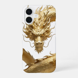 Goldener chinesischer Drachen Art   Mythisches Fab iPhone 16 Hülle