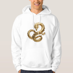 Goldener chinesischer Drachen Kunst Mythisches F Hoodie