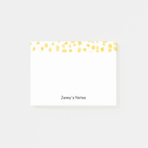 Goldener Confetti-Punkt-Musterchic-individueller Post-it Klebezettel