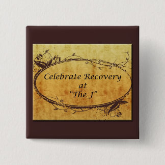 Goldener - CR am J - quadratischer Knopf Button