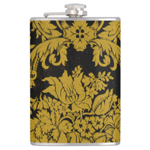 Goldener Damast Louis XIV Flachmann