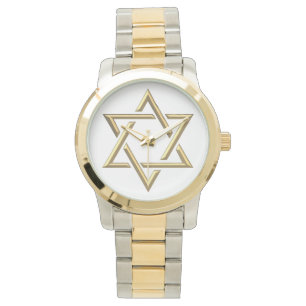 Goldener Davidsstern Armbanduhr