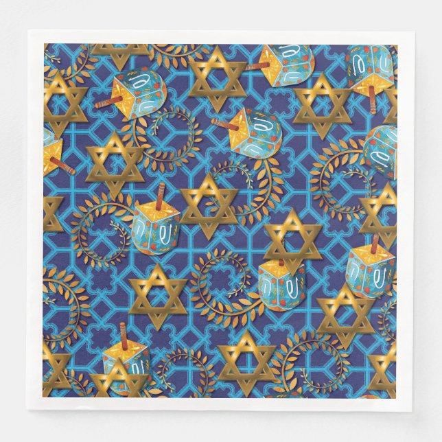 Goldener Davidstern Serviette (Vorderseite)