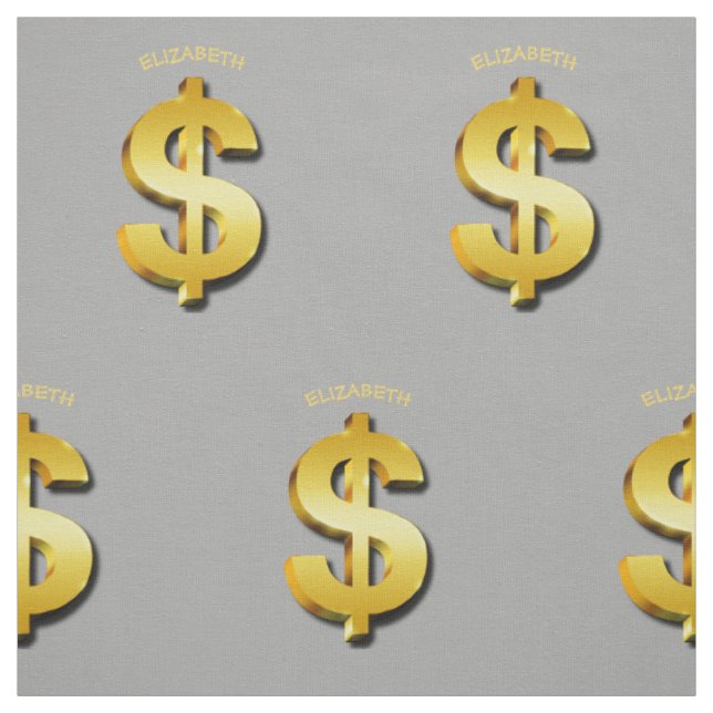 Goldener Dollar-funkelnde Stoff (Muster)