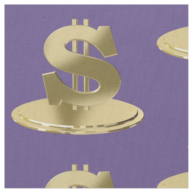 Goldener Dollar Stoff (Nahaufnahme)