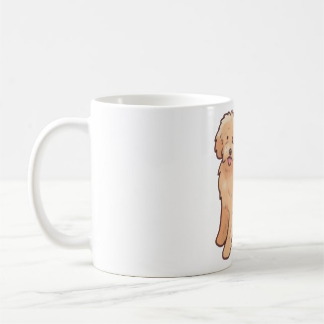 Goldener Doodle-Hund Magic Kaffeetasse (Links)