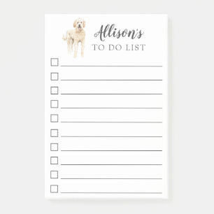 Goldener Doodle-Hund Personalisiert zu führen Post-it Klebezettel
