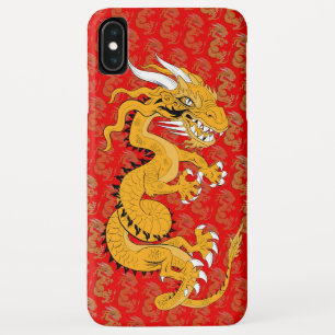 Goldener Drache auf dem Roten Telefon Case-Mate iPhone Hülle