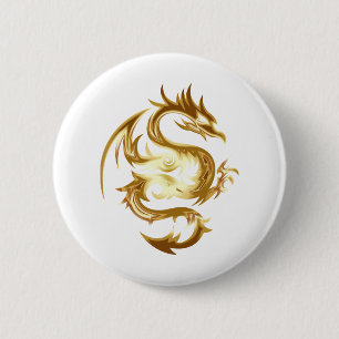 Goldener Drache Button