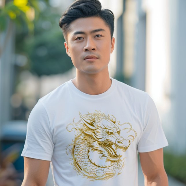 Goldener Drache chinesischer Drache T-Shirt (Von Creator hochgeladen)