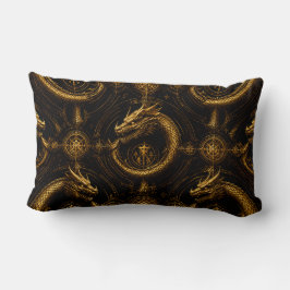 Goldener Drache Dark Fantasy Kissen