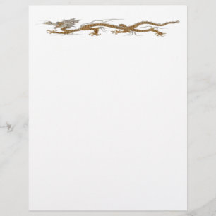 Goldener Drache der buddhistischen Letterhead