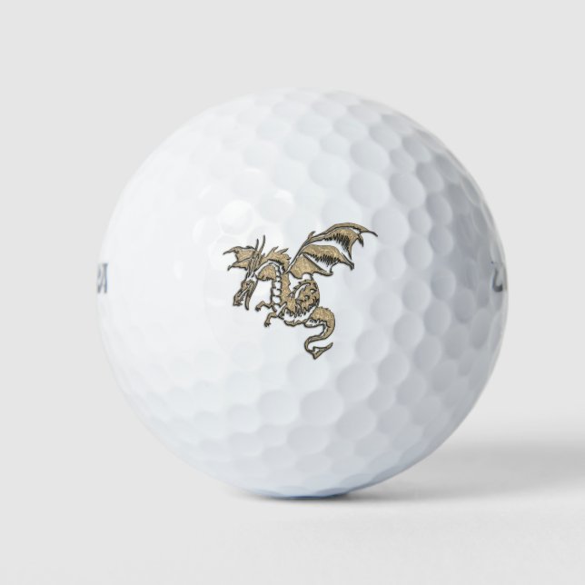 Goldener Drache Golfball (Vorderseite)