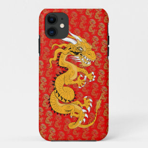 Goldener Drache in Rot Case-Mate iPhone Hülle