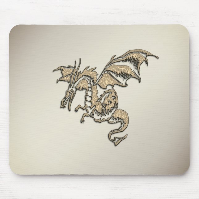 Goldener Drache Mousepad (Vorne)