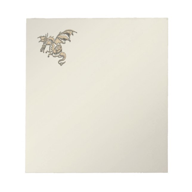Goldener Drache Notizblock (Vorderseite)