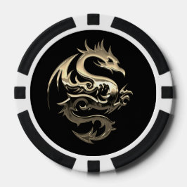 Goldener Drache Poker Chip