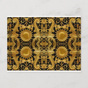 Goldener Drache Postkarte