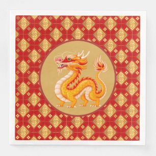Goldener Drache Serviette
