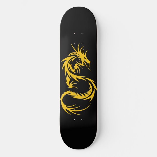 Goldener Drache Skateboard (Vorderseite)