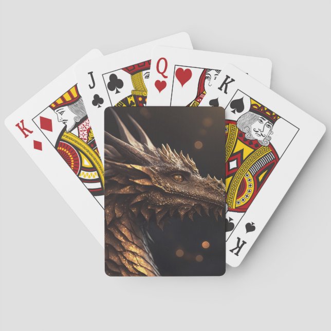 Goldener Drache Spielkarten (Rückseite)