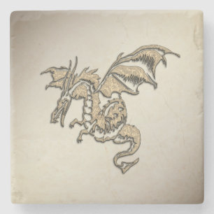 Goldener Drache Steinuntersetzer