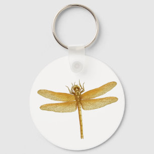 Goldener Dragonfly-Schlüsselanhänger Schlüsselanhänger