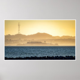 Goldener Dunst über Alcatraz – San Francisco Druck Poster