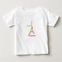 Goldener Eiffelturm Paris & rosa Rose benutzerdefi