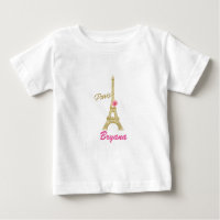 Goldener Eiffelturm Paris & Rosa Rose Custom
