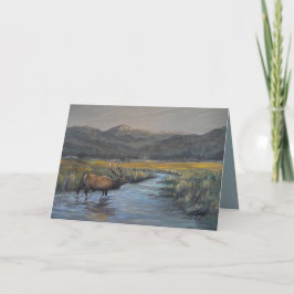 Goldener Elch 13 x 18 cm Karte