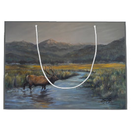 Goldener Elch Große Geschenktüte