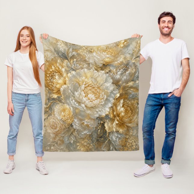 Goldener Elfenbeingarten Fleecedecke (Beispiel)