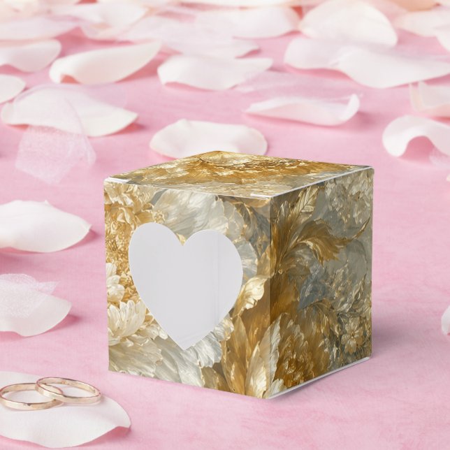 Goldener Elfenbeingarten Geschenkschachtel (Hochzeit)