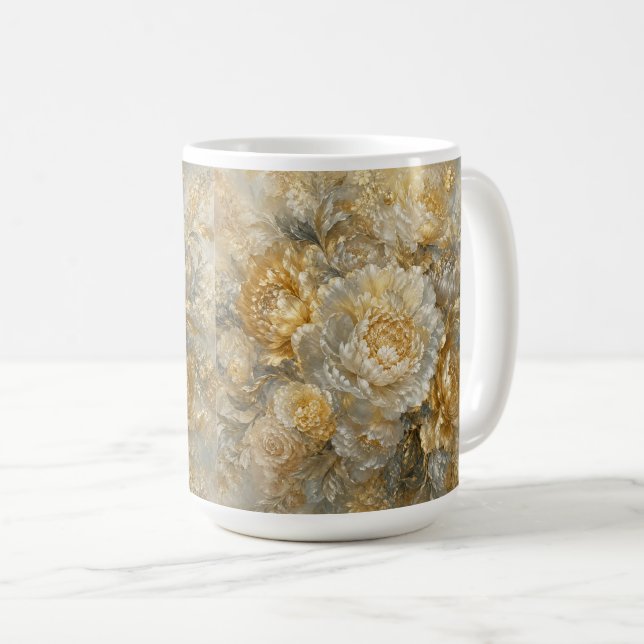 Goldener Elfenbeingarten Kaffeetasse (VorderseiteRechts)
