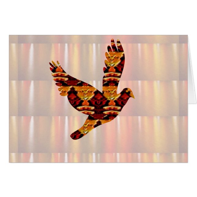 Goldener ENGEL auf Federn ENGELS-VOGEL Goodluck (Vorderseite (Horizontal))
