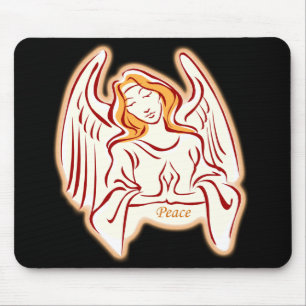 Goldener Engel der Friedensmaus Pad Mousepad