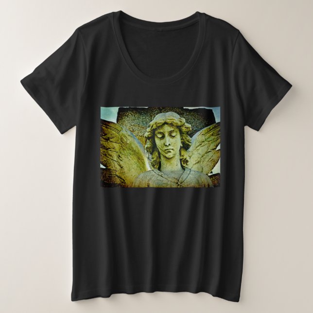 Goldener Engel Große Größe T-Shirt (Design vorne)