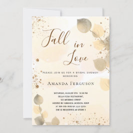 Goldener Eukalyptus-Glitzer fällt Einladung